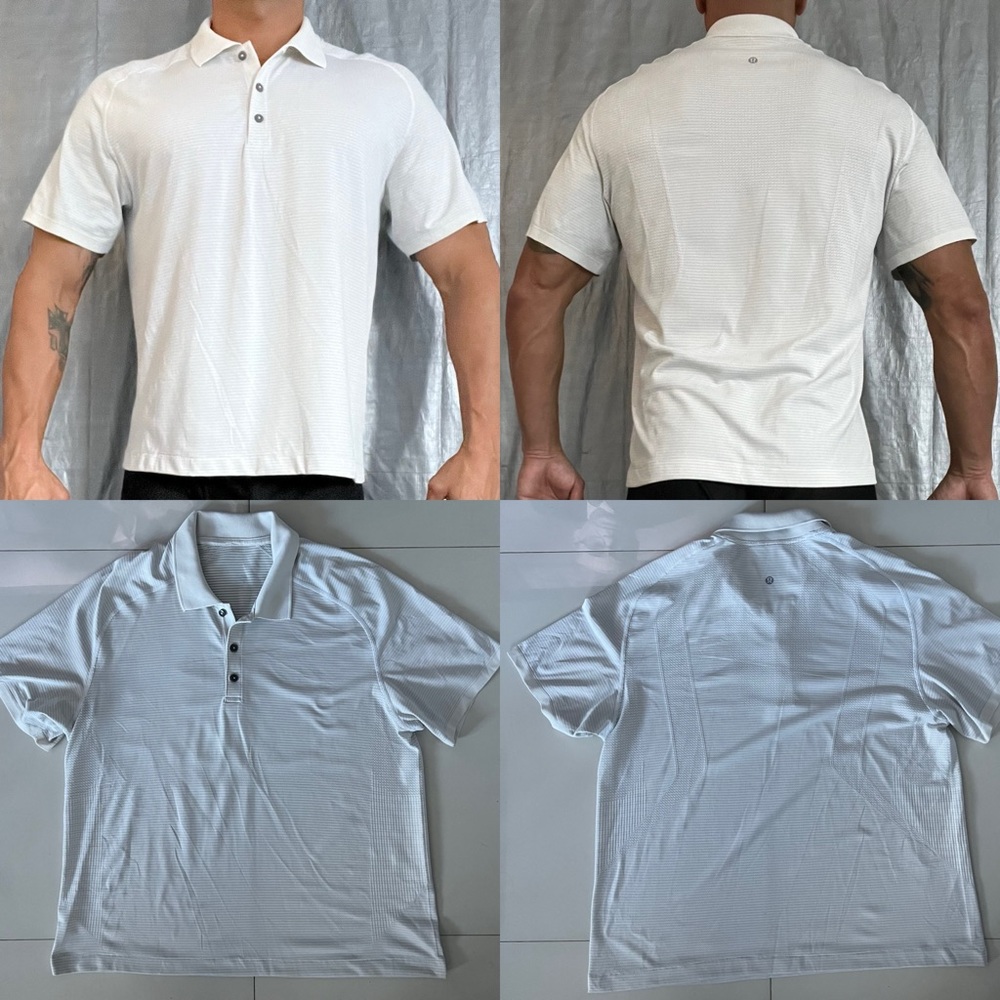 Lululemon collared 3 button light weight stretch fabric very comfortable large